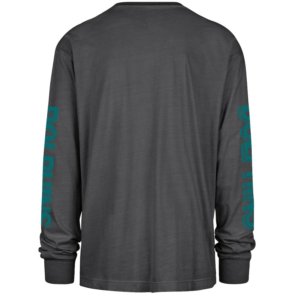 Miami Dolphins '47 Cairn Ravine Foundation Throwback Long Sleeve T-Shirt Black