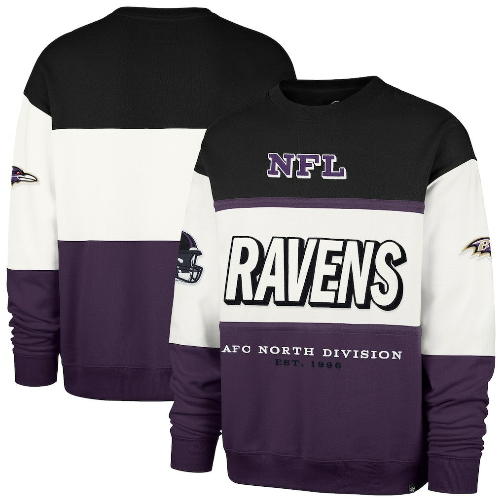 Baltimore Ravens '47 Breeze Maximalist Sweatshirt Black/Purple