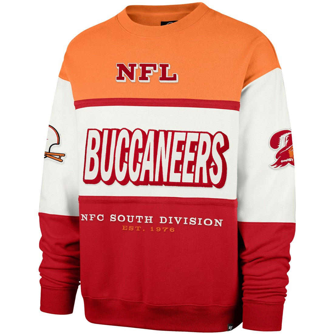Tampa Bay Buccaneers '47 Throwback Breeze Maximalist Sweatshirt Orange/Red