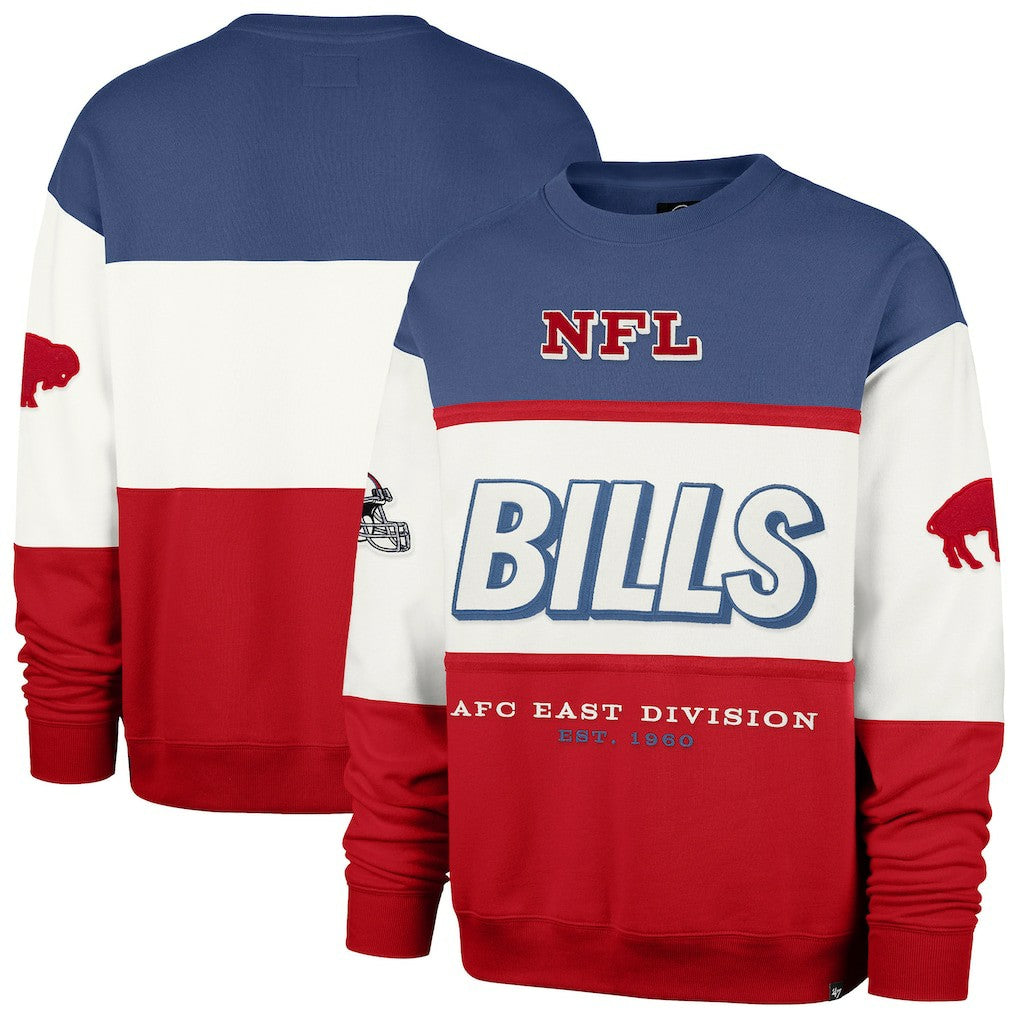 Buffalo Bills '47 Throwback Breeze Maximalist Sweatshirt Royal/Red