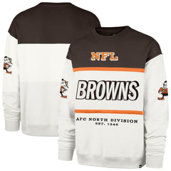 Cleveland Browns '47 Throwback Breeze Maximalist Sweatshirt White