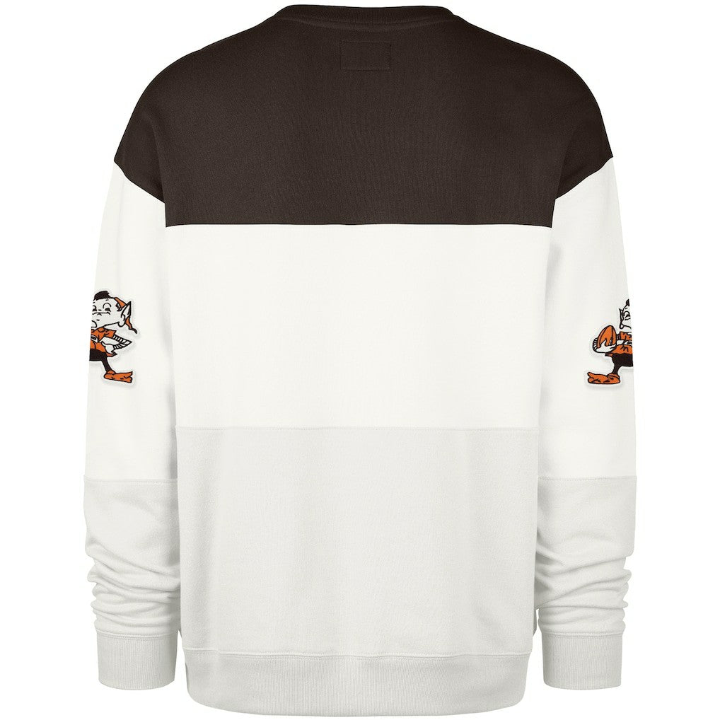 Cleveland Browns '47 Throwback Breeze Maximalist Sweatshirt White