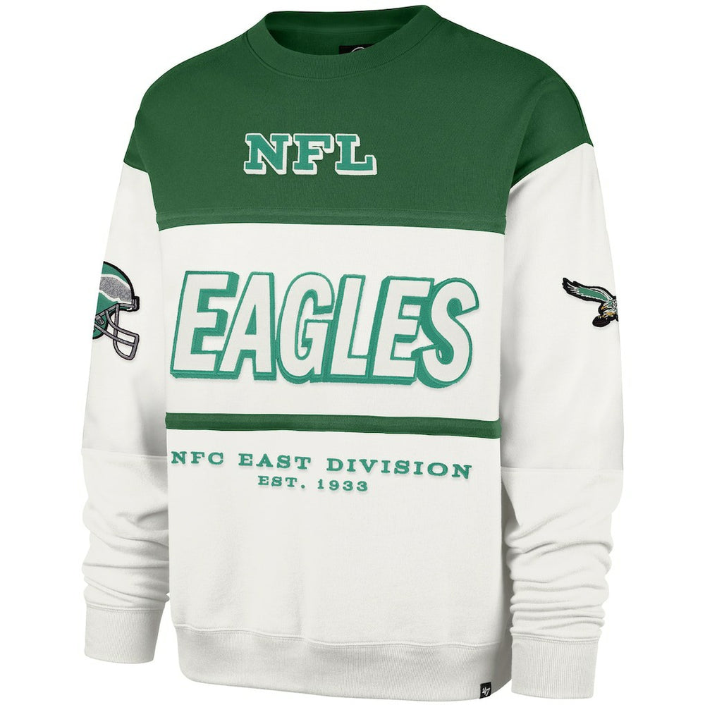 Philadelphia Eagles '47 Throwback Breeze Maximalist Sweatshirt Kelly Green/Cream