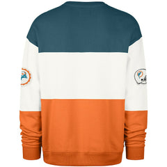 Miami Dolphins '47 Throwback Breeze Maximalist Sweatshirt Aqua/Orange