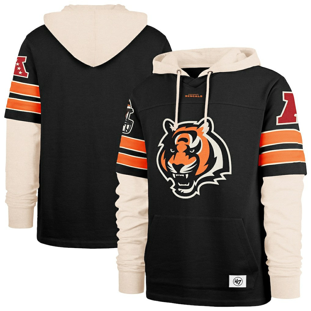 Cincinnati Bengals '47 Split Zone Cornerback Duo Hoodie Black