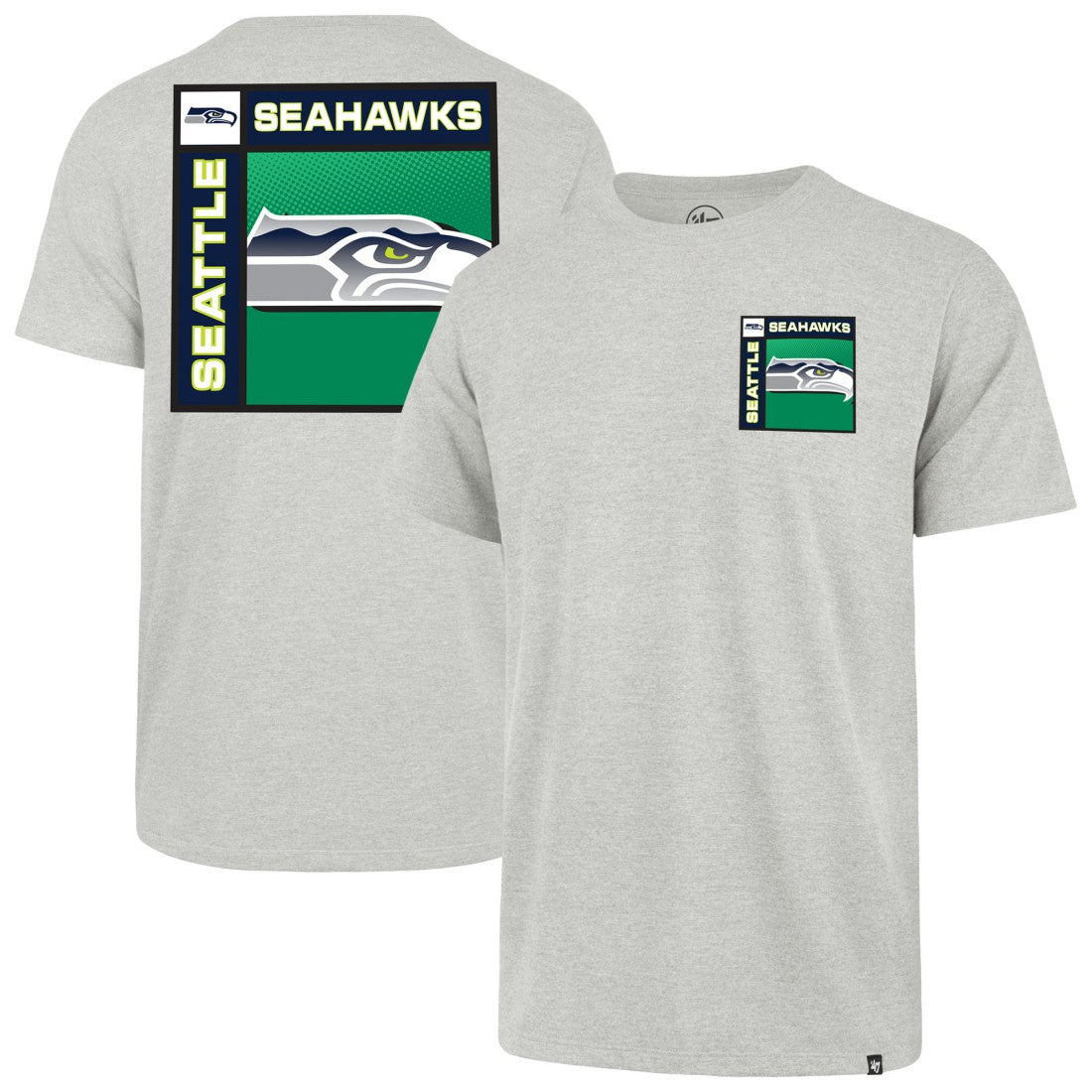 Seattle Seahawks '47 Chrome Plate Franklin T-Shirt Gray