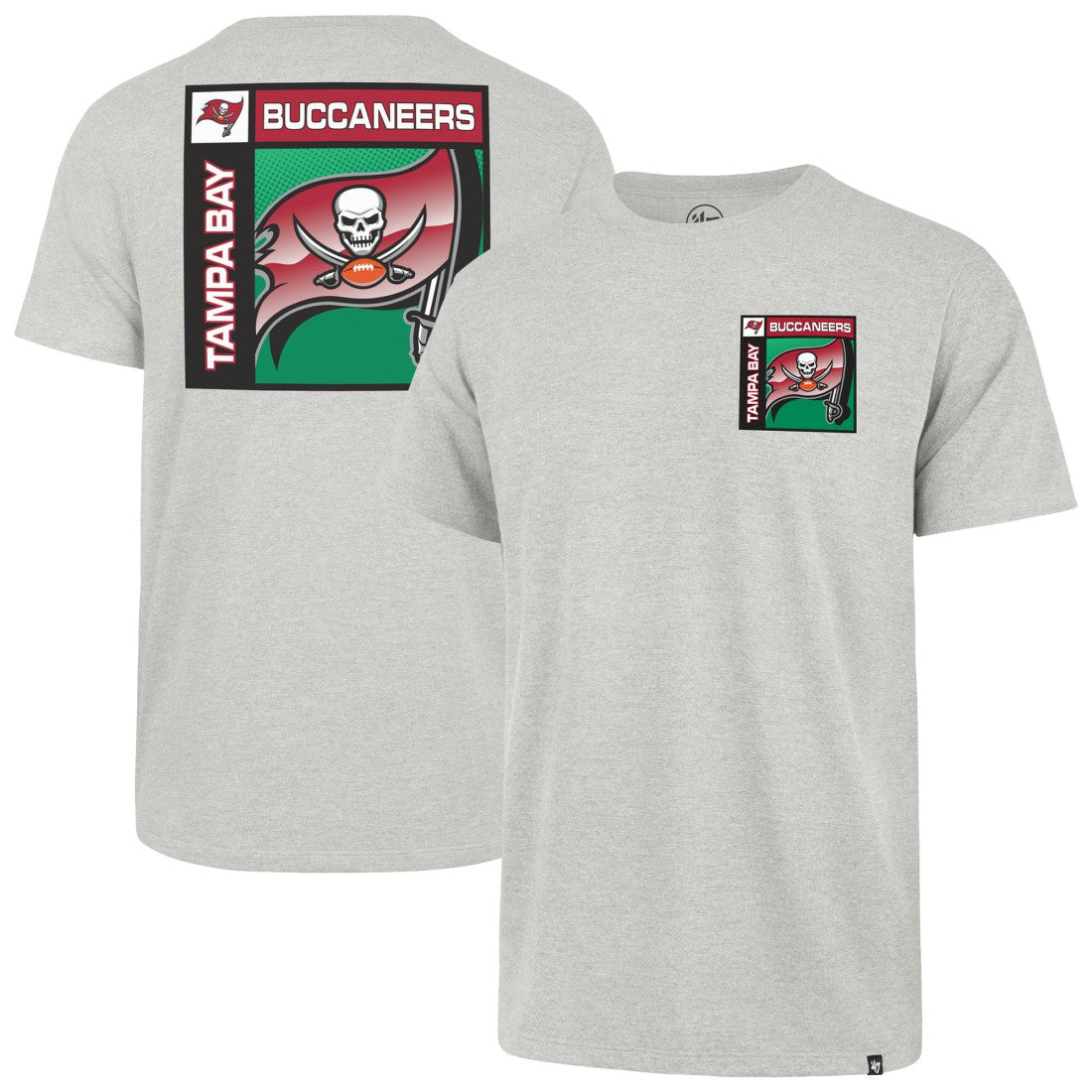 Tampa Bay Buccaneers '47 Chrome Plate Franklin T-Shirt Gray