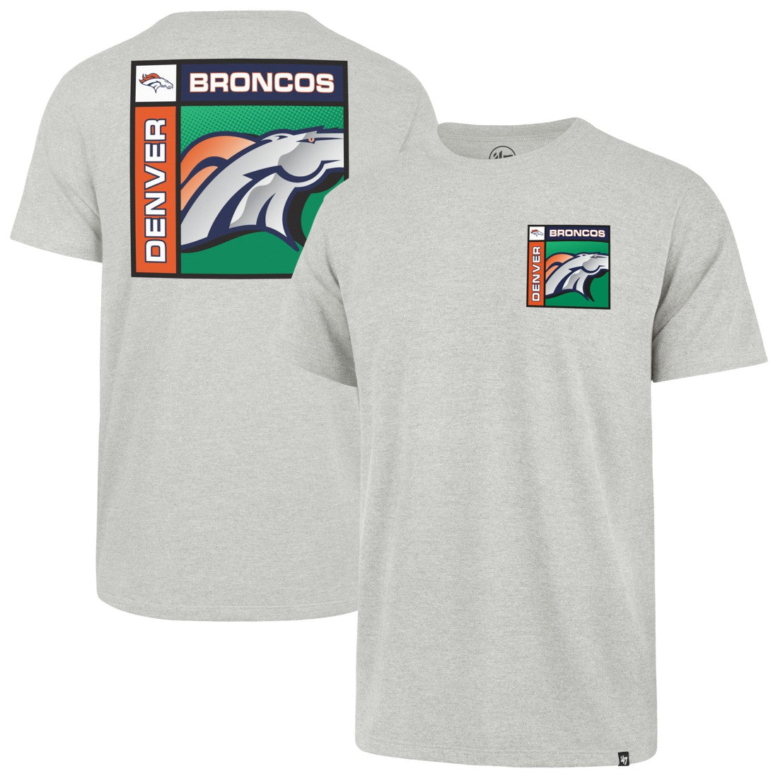 Denver Broncos '47 Chrome Plate Franklin T-Shirt Gray