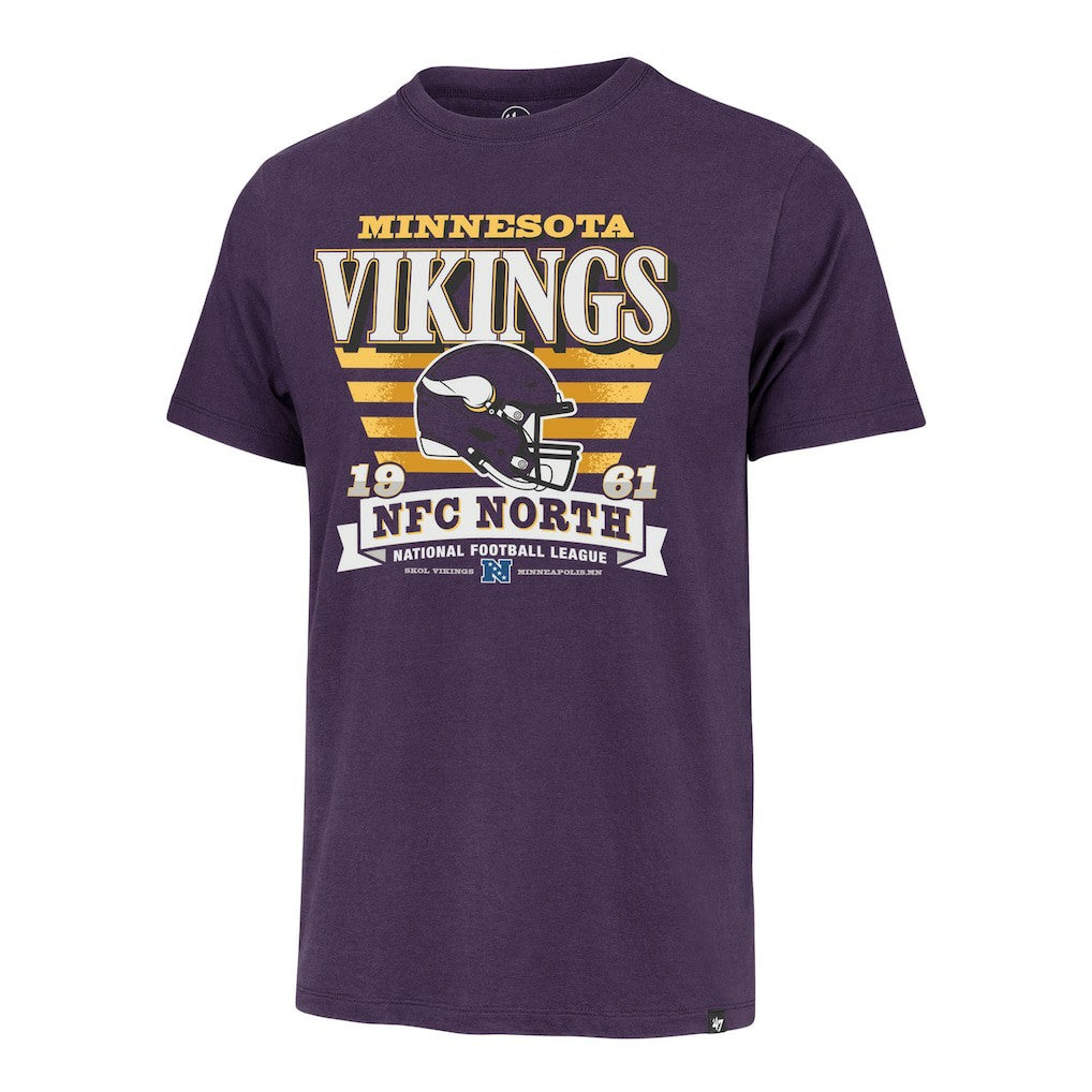 Minnesota Vikings '47 Stripe Splash Franklin T-Shirt Purple
