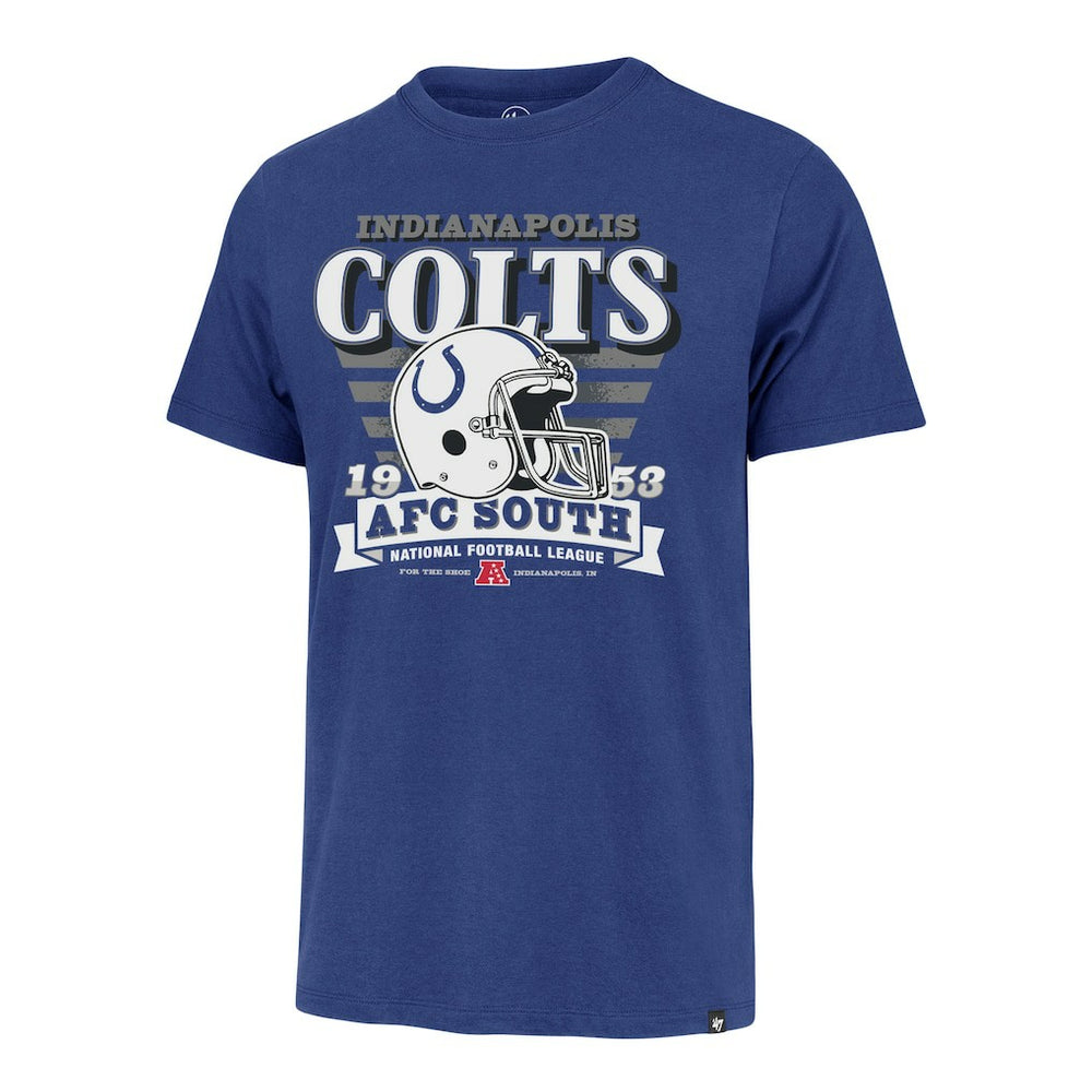 Indianapolis Colts '47 Stripe Splash Franklin Throwback T-Shirt Royal