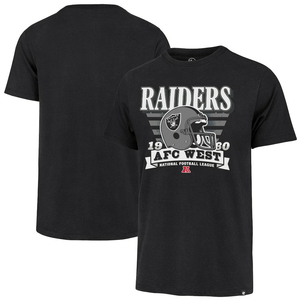 Las Vegas Raiders '47 Stripe Splash Franklin Throwback T-Shirt Black