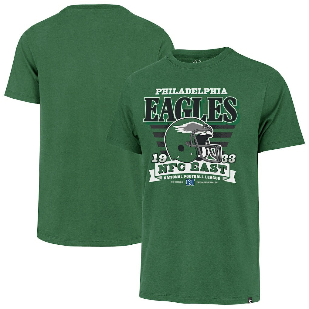 Philadelphia Eagles '47 Stripe Splash Franklin Throwback T-Shirt Kelly Green