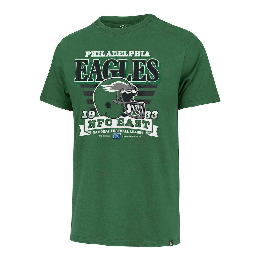Philadelphia Eagles '47 Stripe Splash Franklin Throwback T-Shirt Kelly Green