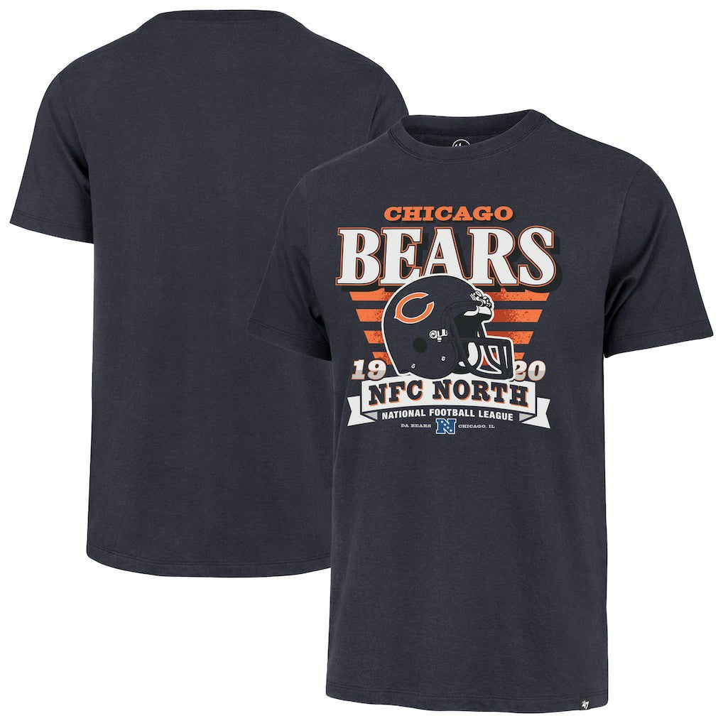 Chicago Bears '47 Stripe Splash Franklin Throwback T-Shirt Navy