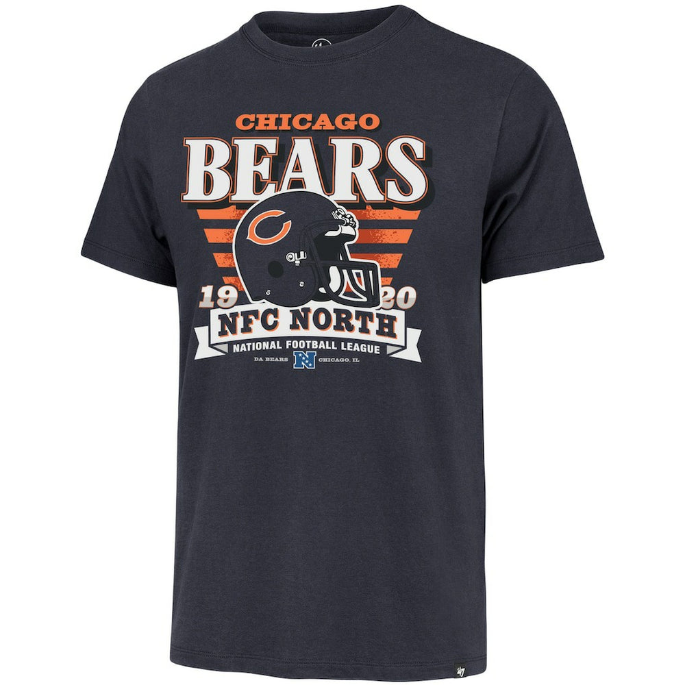 Chicago Bears '47 Stripe Splash Franklin Throwback T-Shirt Navy