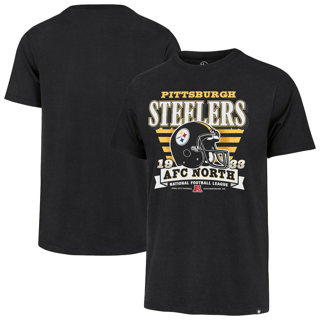 Pittsburgh Steelers '47 Stripe Splash Franklin Throwback T-Shirt Black