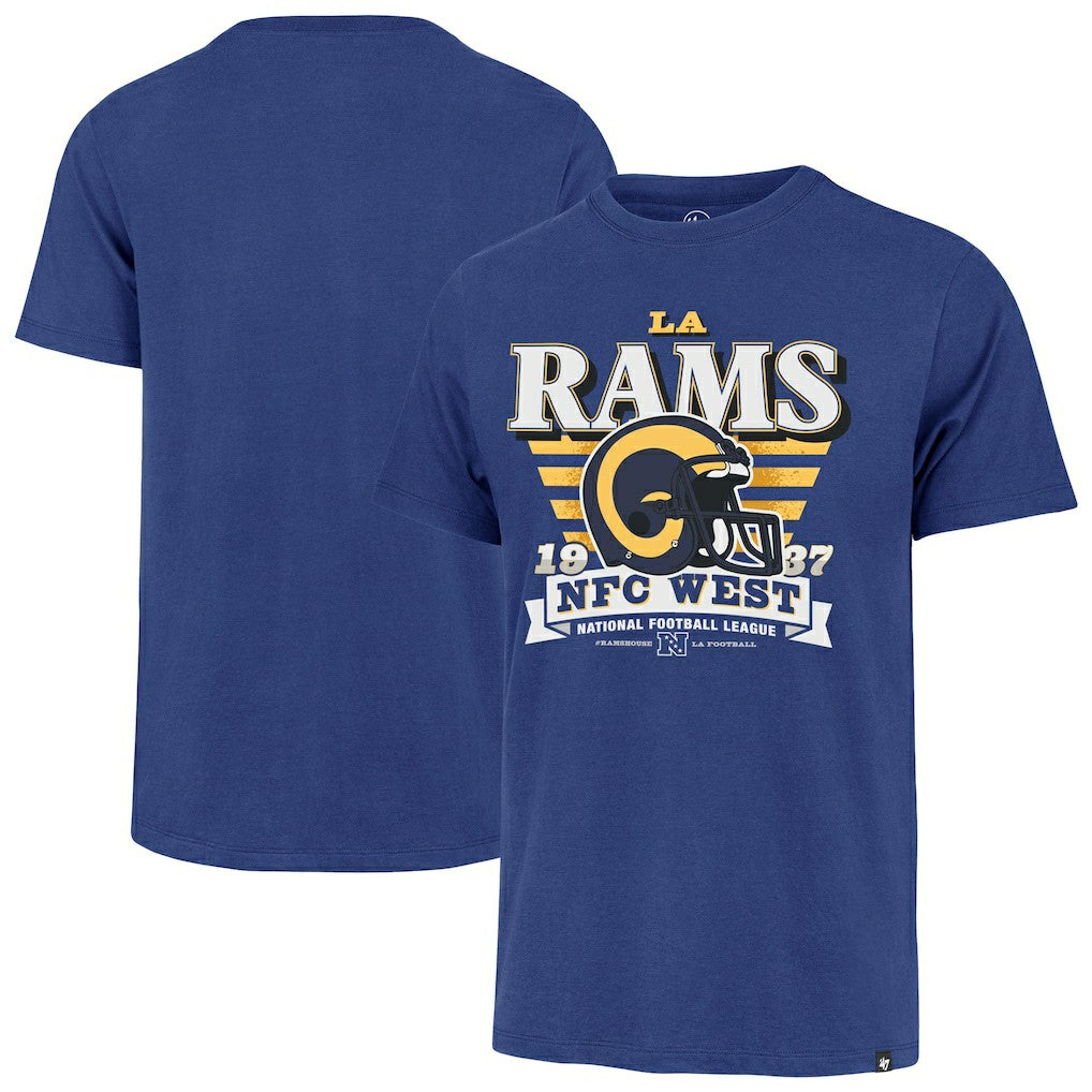 Los Angeles Rams '47 Stripe Splash Franklin Throwback T-Shirt Royal