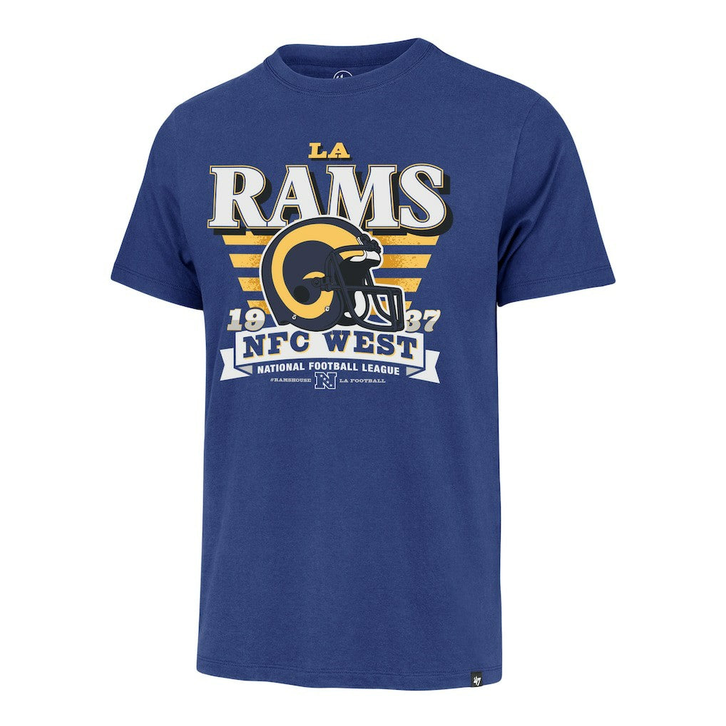Los Angeles Rams '47 Stripe Splash Franklin Throwback T-Shirt Royal
