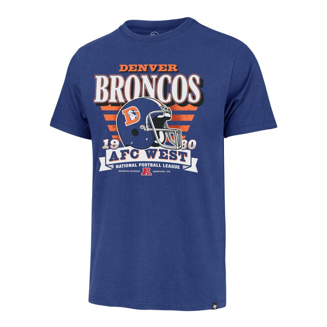 Denver Broncos '47 Stripe Splash Franklin Throwback T-Shirt Royal