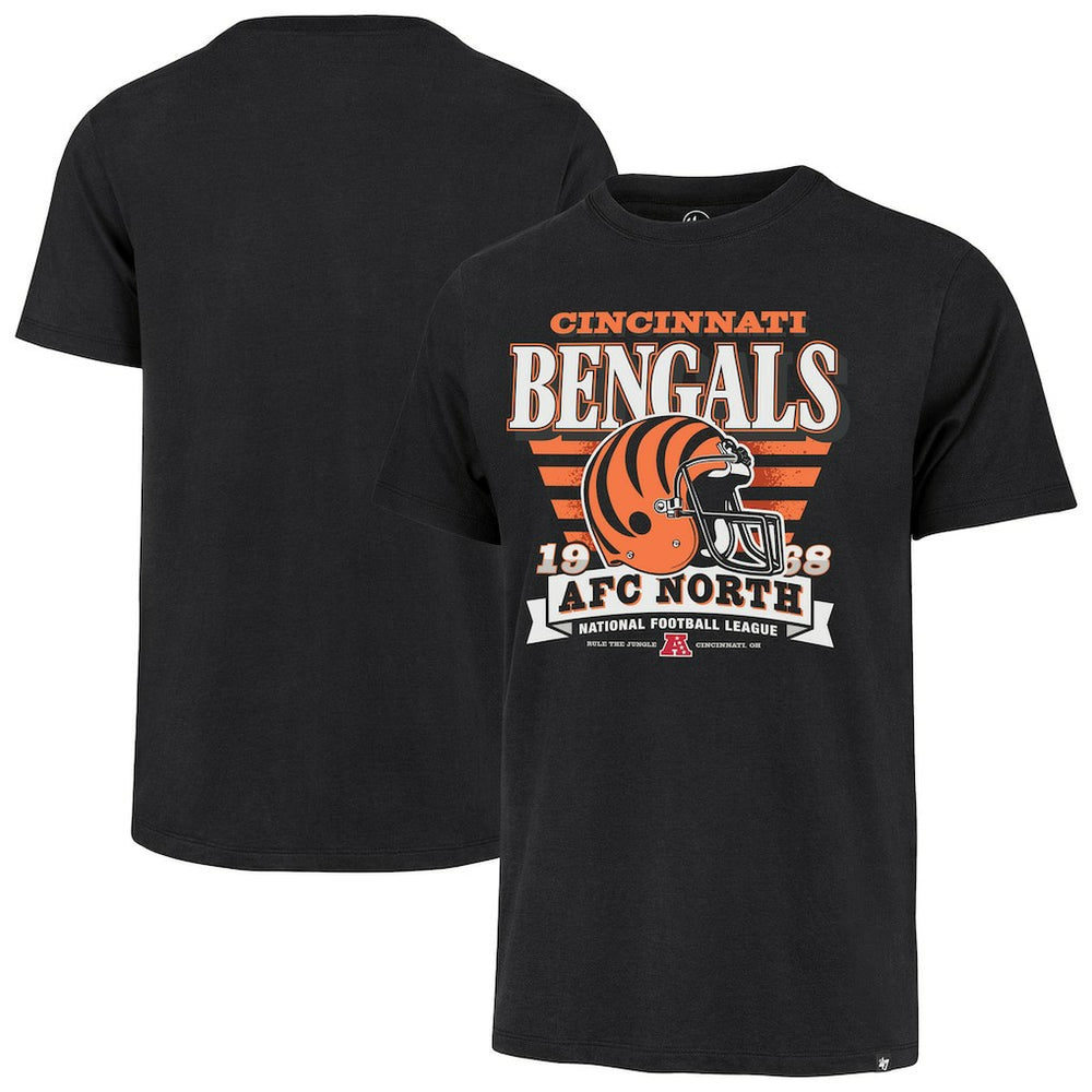 Cincinnati Bengals '47 Stripe Splash Franklin Throwback T-Shirt Black