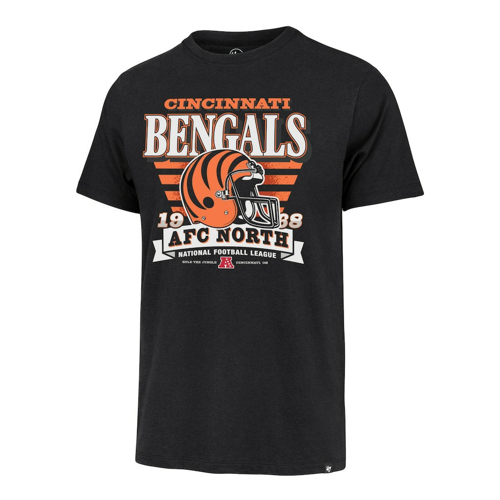 Cincinnati Bengals '47 Stripe Splash Franklin Throwback T-Shirt Black