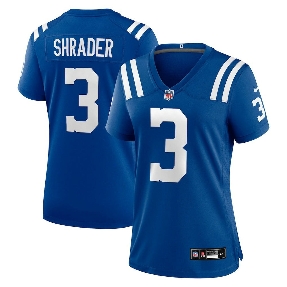 Spencer Shrader Indianapolis Colts Women's Team Game Jersey Royal