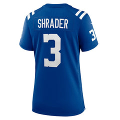 Spencer Shrader Indianapolis Colts Women's Team Game Jersey Royal