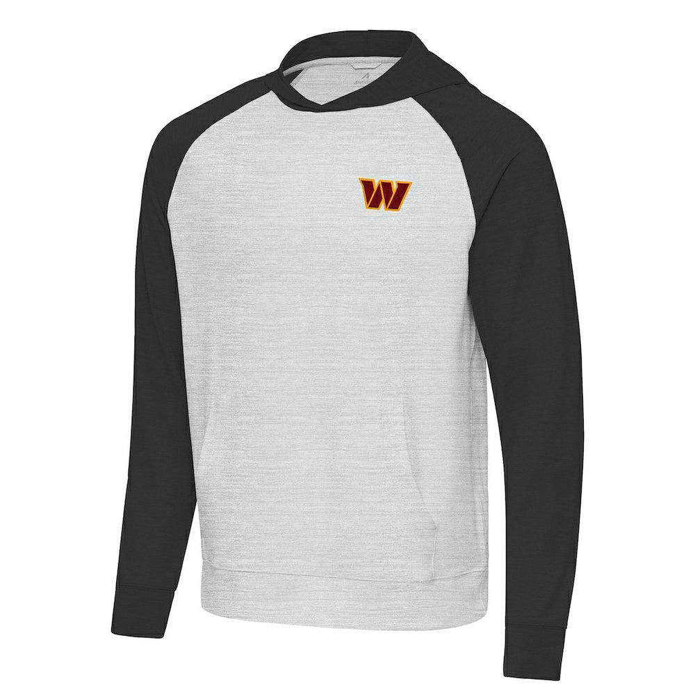 Washington Commanders Antigua Urgent Pullover Hoodie Heather Gray/Black