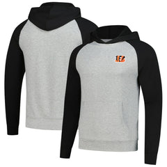 Cincinnati Bengals Antigua Urgent Pullover Hoodie Heather Gray/Black