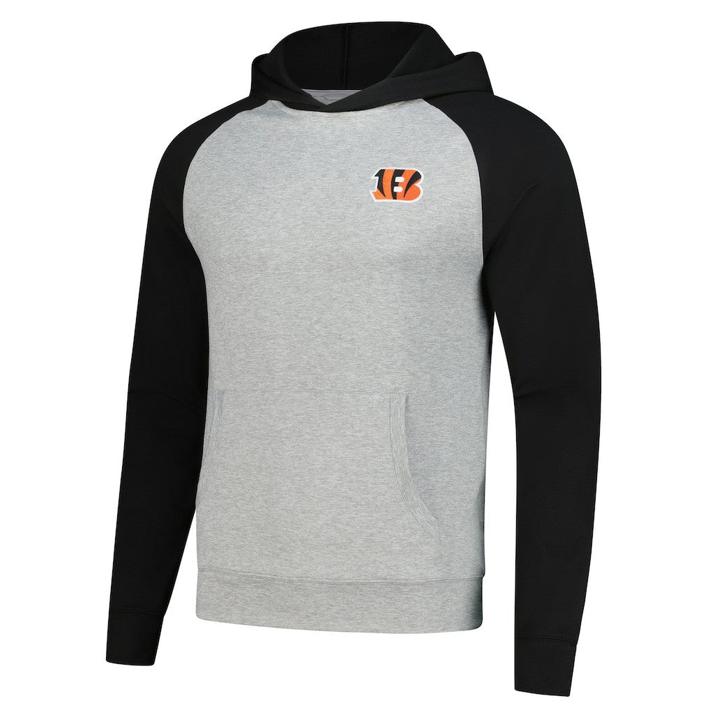 Cincinnati Bengals Antigua Urgent Pullover Hoodie Heather Gray/Black