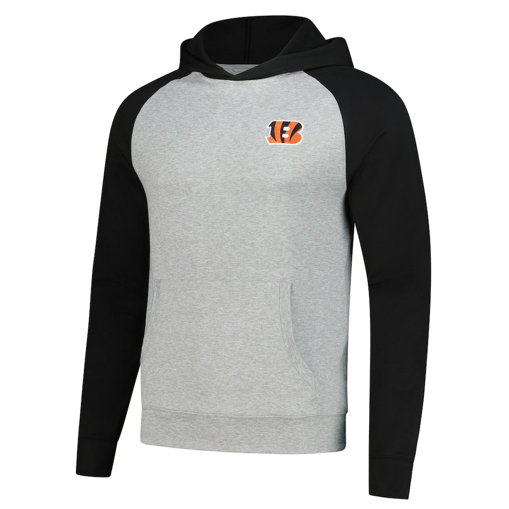 Cincinnati Bengals Antigua Urgent Pullover Hoodie Heather Gray/Black