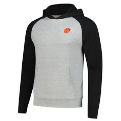 Cleveland Browns Antigua Urgent Pullover Hoodie Heather Gray/Black
