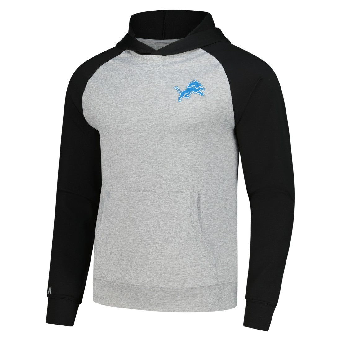 Detroit Lions Antigua Urgent Pullover Hoodie Heather Gray/Black