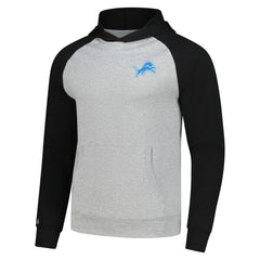 Detroit Lions Antigua Urgent Pullover Hoodie Heather Gray/Black