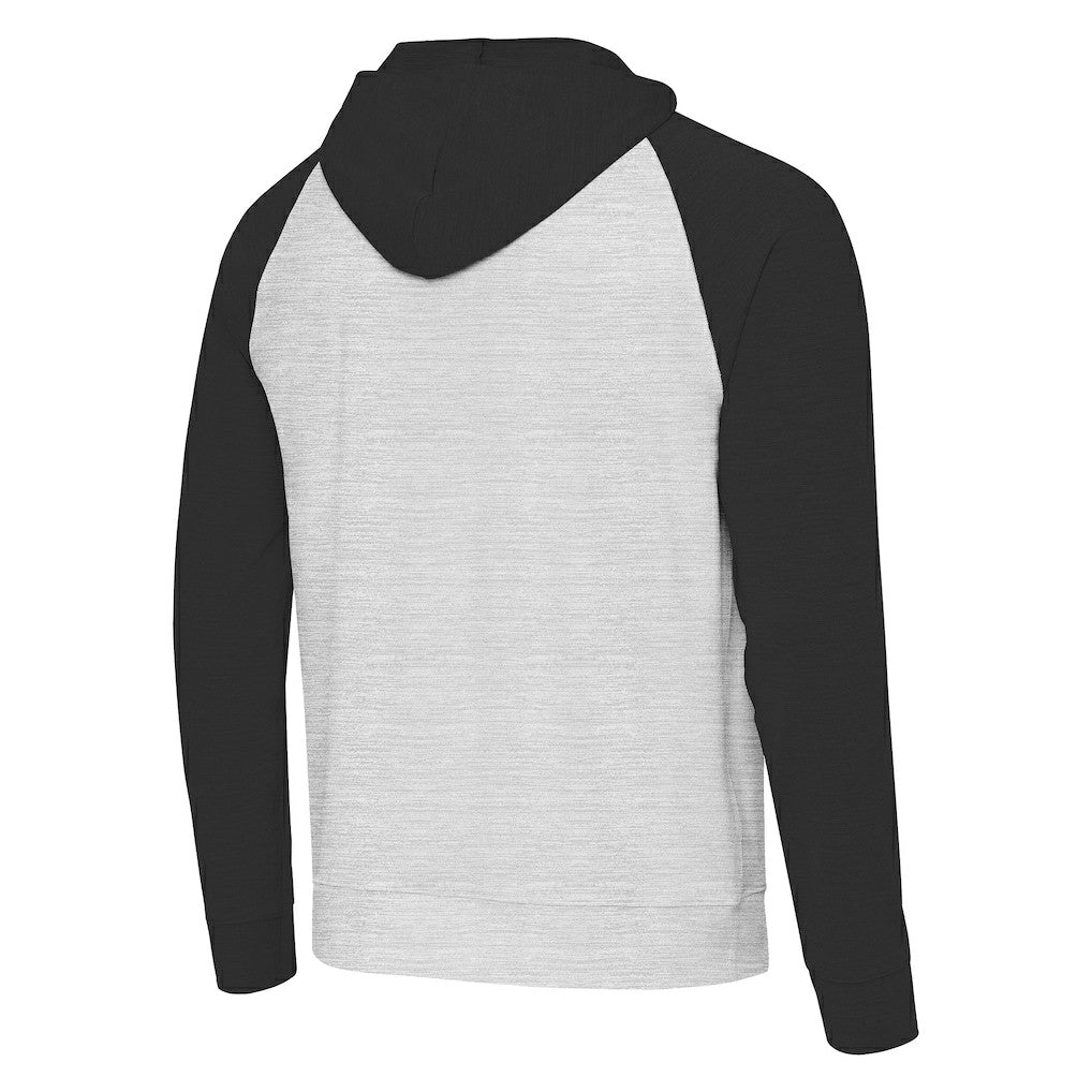 Pittsburgh Steelers Antigua Urgent Pullover Hoodie Black/Heather Gray