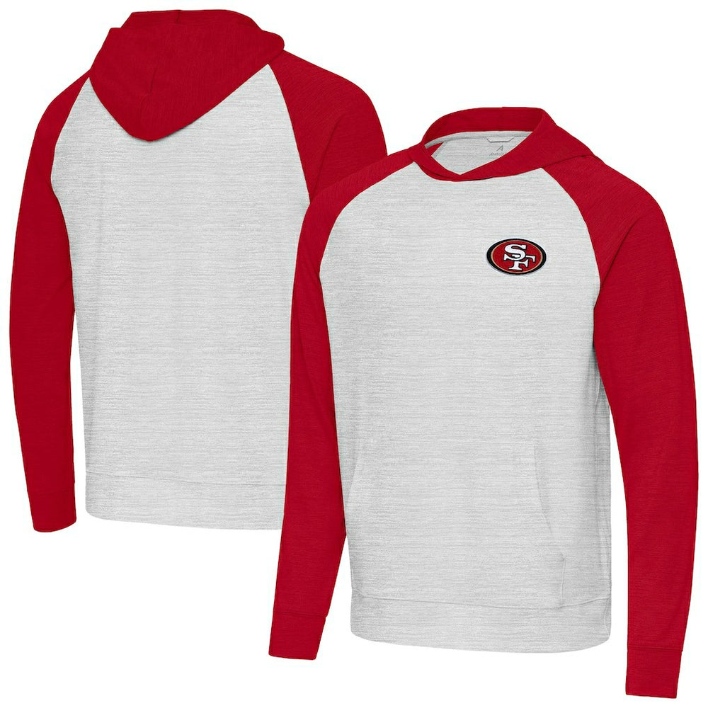 San Francisco 49ers Antigua Urgent Pullover Hoodie Scarlet/Gray