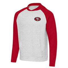 San Francisco 49ers Antigua Urgent Pullover Hoodie Scarlet/Gray
