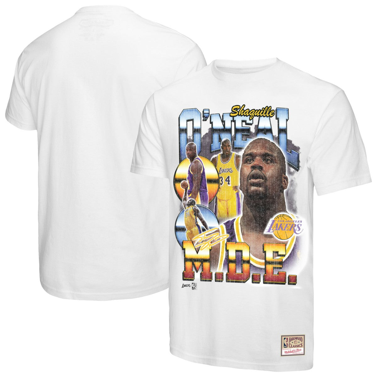 Shaquille O'Neal Los Angeles Lakers Commemorative Collage T-Shirt White