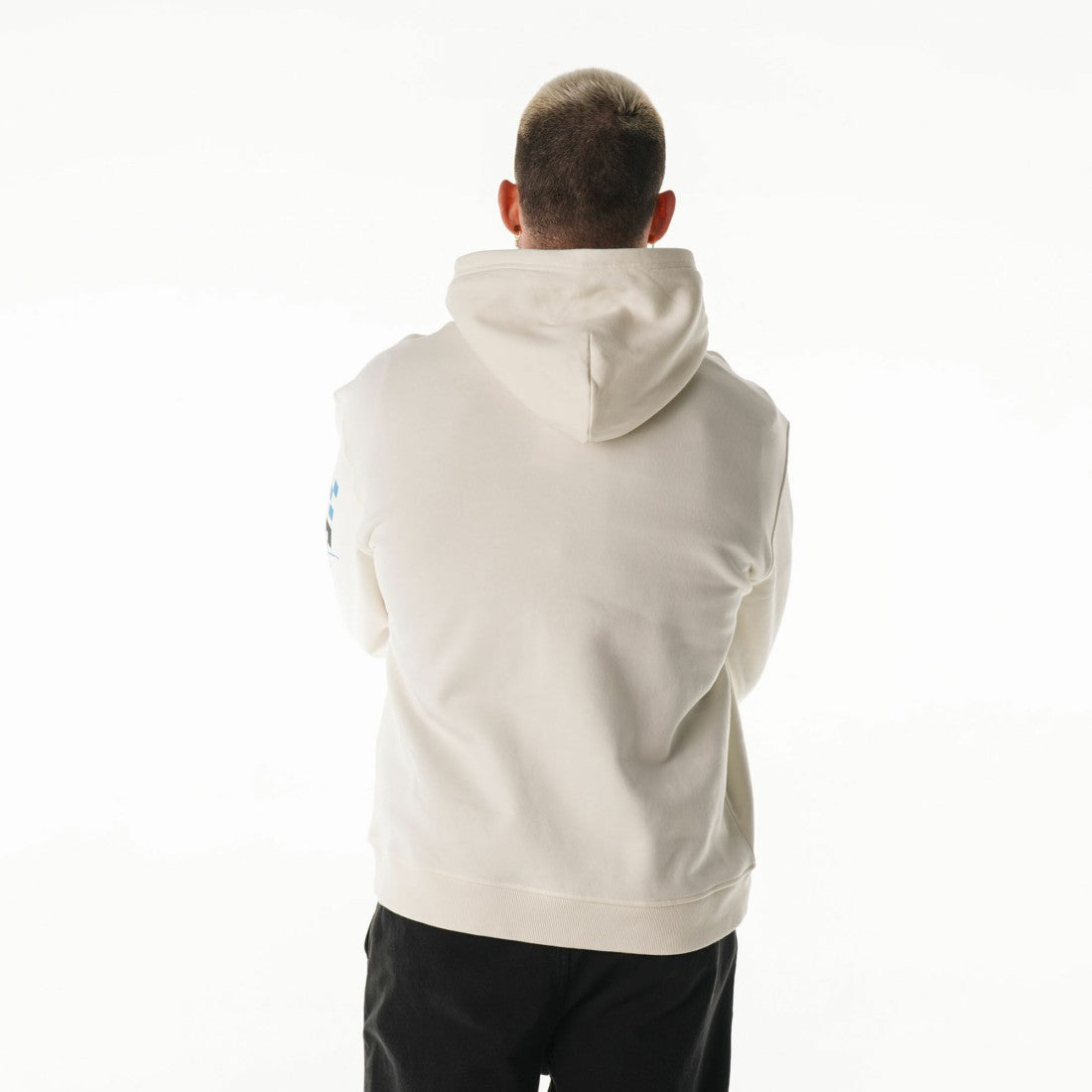 Detroit Lions The Wild Collective Unisex Stacked Graphic Sleeve Fleece Hoodie Cream