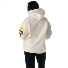 Pittsburgh Steelers The Wild Collective Unisex Stacked Graphic Sleeve Fleece Hoodie Cream