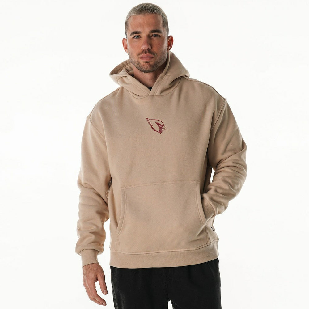 Arizona Cardinals The Wild Collective Unisex Oversized Graphic Fleece Hoodie Tan
