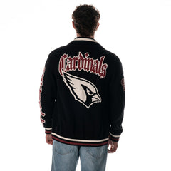 Arizona Cardinals The Wild Collective Unisex Jacquard Full-Zip Sweater Black