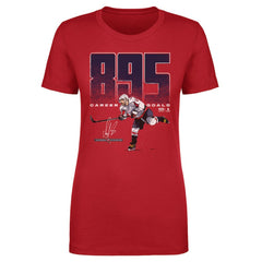 NHL Alexander Ovechkin Washington Capitals 500 Level Women's NHL All-Time Leading Goal Scorer Bold T-Shirt - Red