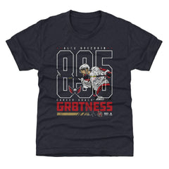 NHL Alexander Ovechkin Washington Capitals 500 Level Youth NHL All-Time Leading Goal Scorer Outline T-Shirt - Navy