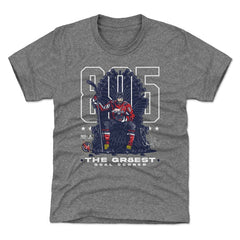 NHL Alexander Ovechkin Washington Capitals 500 Level Youth NHL All-Time Leading Goal Scorer Throne T-Shirt - Gray