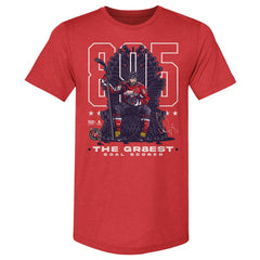 NHL Alexander Ovechkin Washington Capitals 500 Level NHL All-Time Leading Goal Scorer Tri-Blend Throne T-Shirt - Red