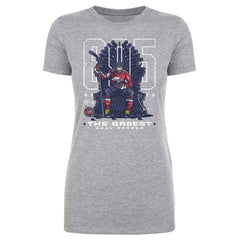 NHL Alexander Ovechkin Washington Capitals 500 Level Women's NHL All-Time Leading Goal Scorer Throne T-Shirt - Heather Gray