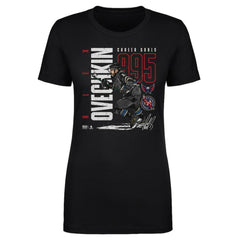 NHL Alexander Ovechkin Washington Capitals 500 Level Women's NHL All-Time Leading Goal Scorer Throwback T-Shirt - Black