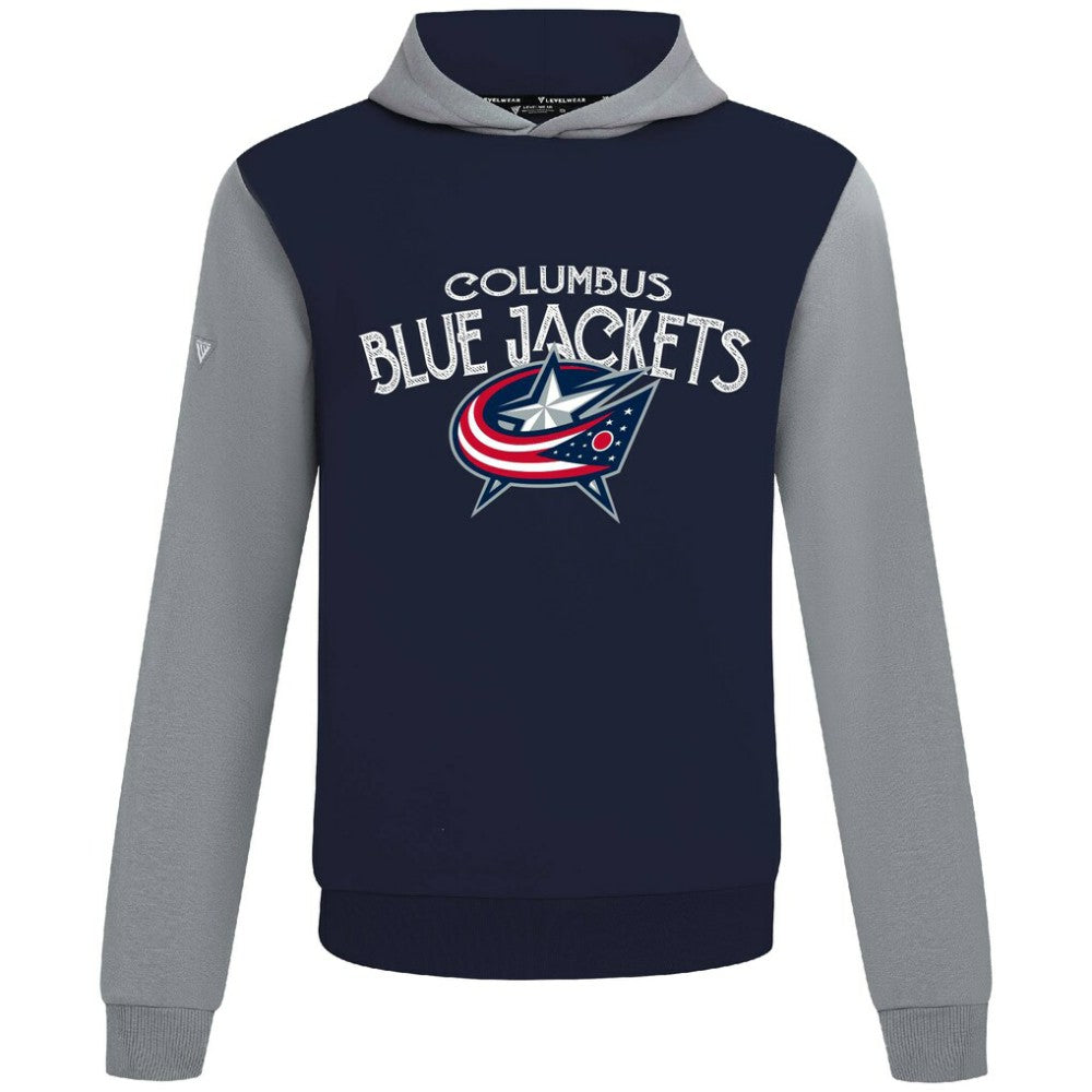 NHL Columbus Blue Jackets Levelwear Ultimate Mission Pullover Hoodie - Navy/Gray