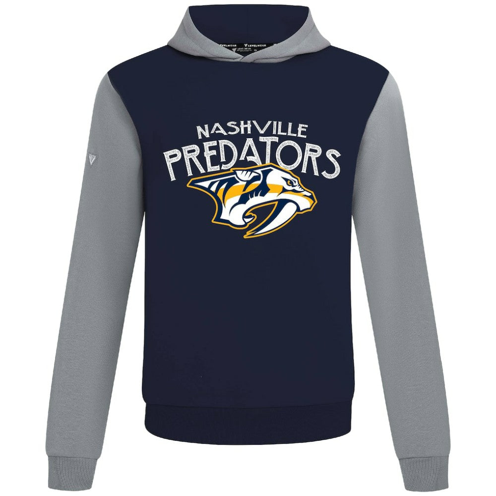 NHL Nashville Predators Levelwear Ultimate Mission Pullover Hoodie - Navy/Gray